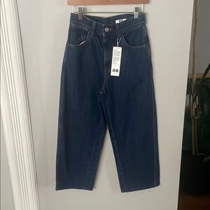 Uniqlo Boys Dark Blue Denim Jeans Sz 24x31